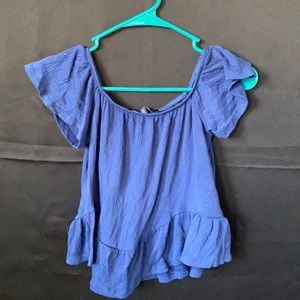 off the shoulder flowy shirt